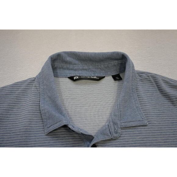 Travis Mathew Golf Polo Striped Pima Poly Stretch Golf Shirt Mens Size 2XL XXL - Picture 7 of 11